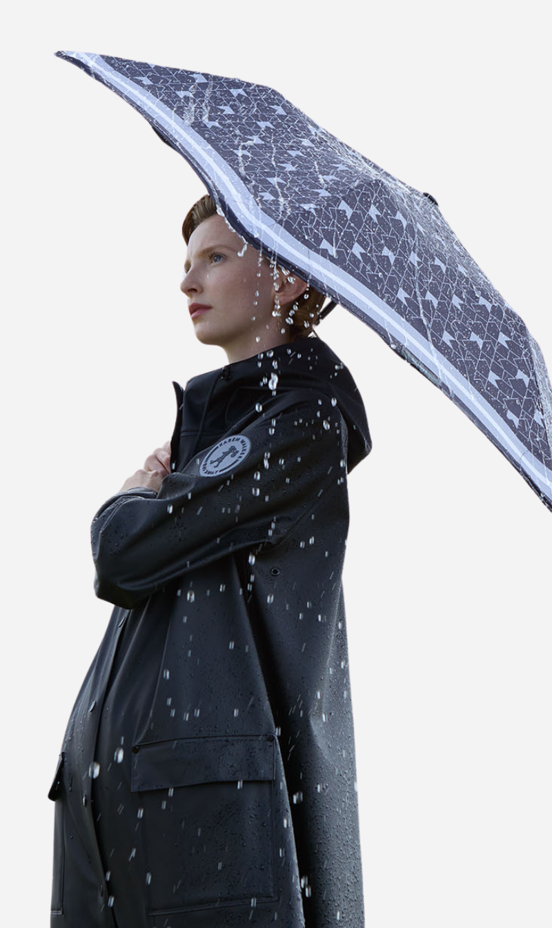 Blunt X Karen Walker | Metro Umbrella - Black/Grey Monogram