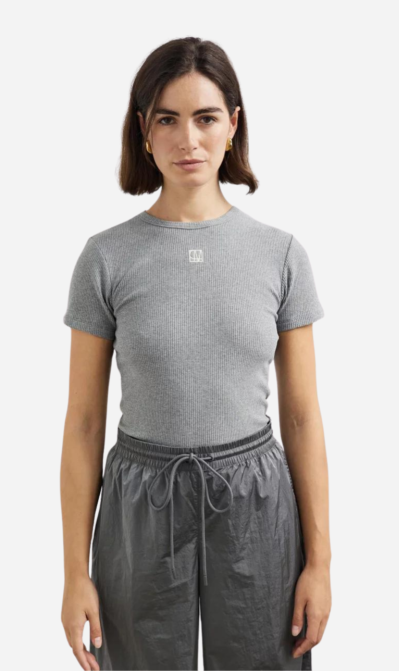 Camilla And Marc | Nora Fitted Tee - Grey Marle