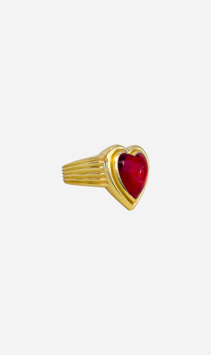 Mountain & Moon | Beverly Ring - Gold & Red