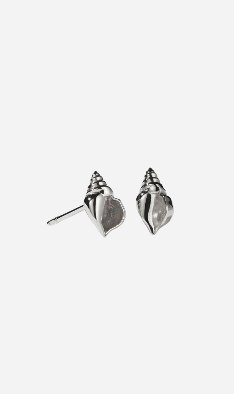 Meadowlark | Conch Stud Earrings - Sterling Silver