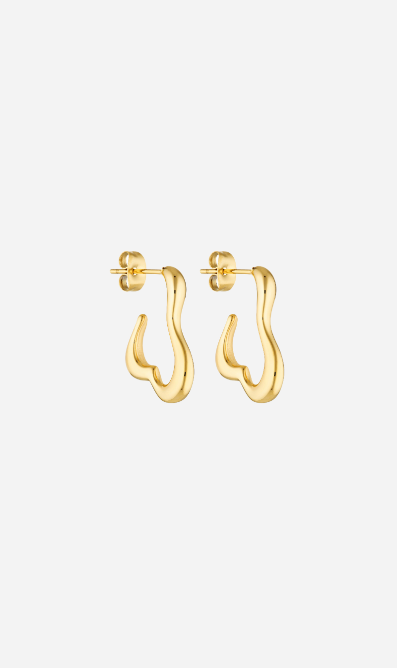 Porter Jewellery | Baby Bones Hoops - Gold