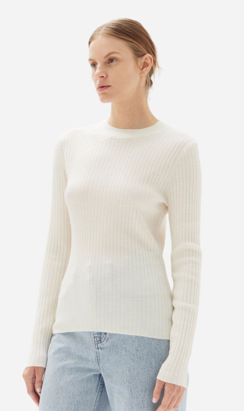 Assembly Label | Mia Long Sleeve Knit - Antique White