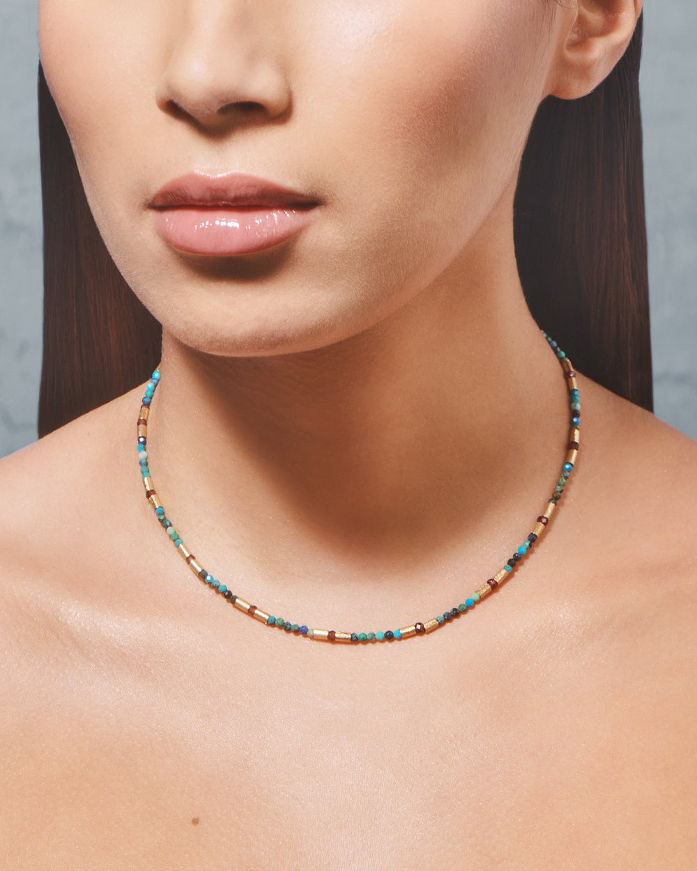 Tityaravy | Rama Necklace - Garnet/Chrysoprase