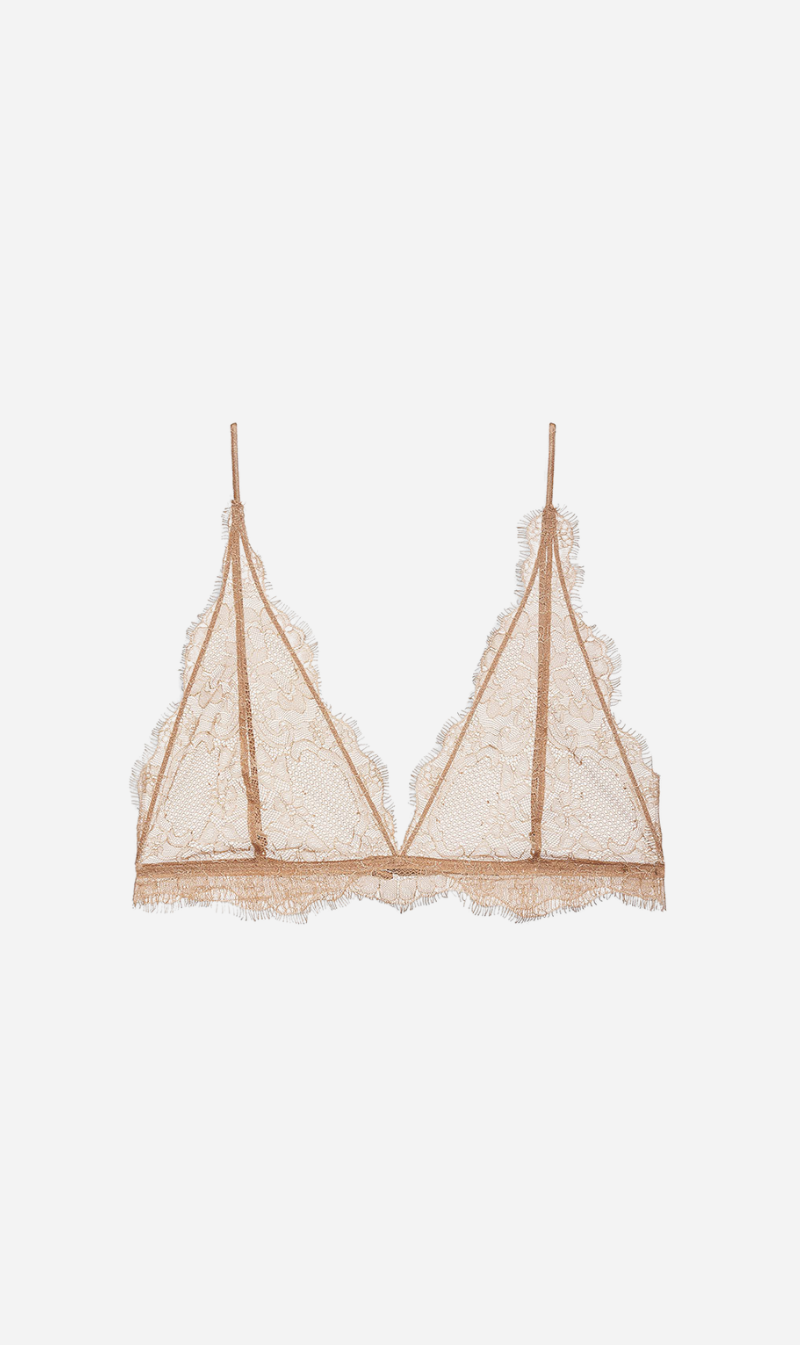 Anine Bing | Delicate Lace Bra - Camel