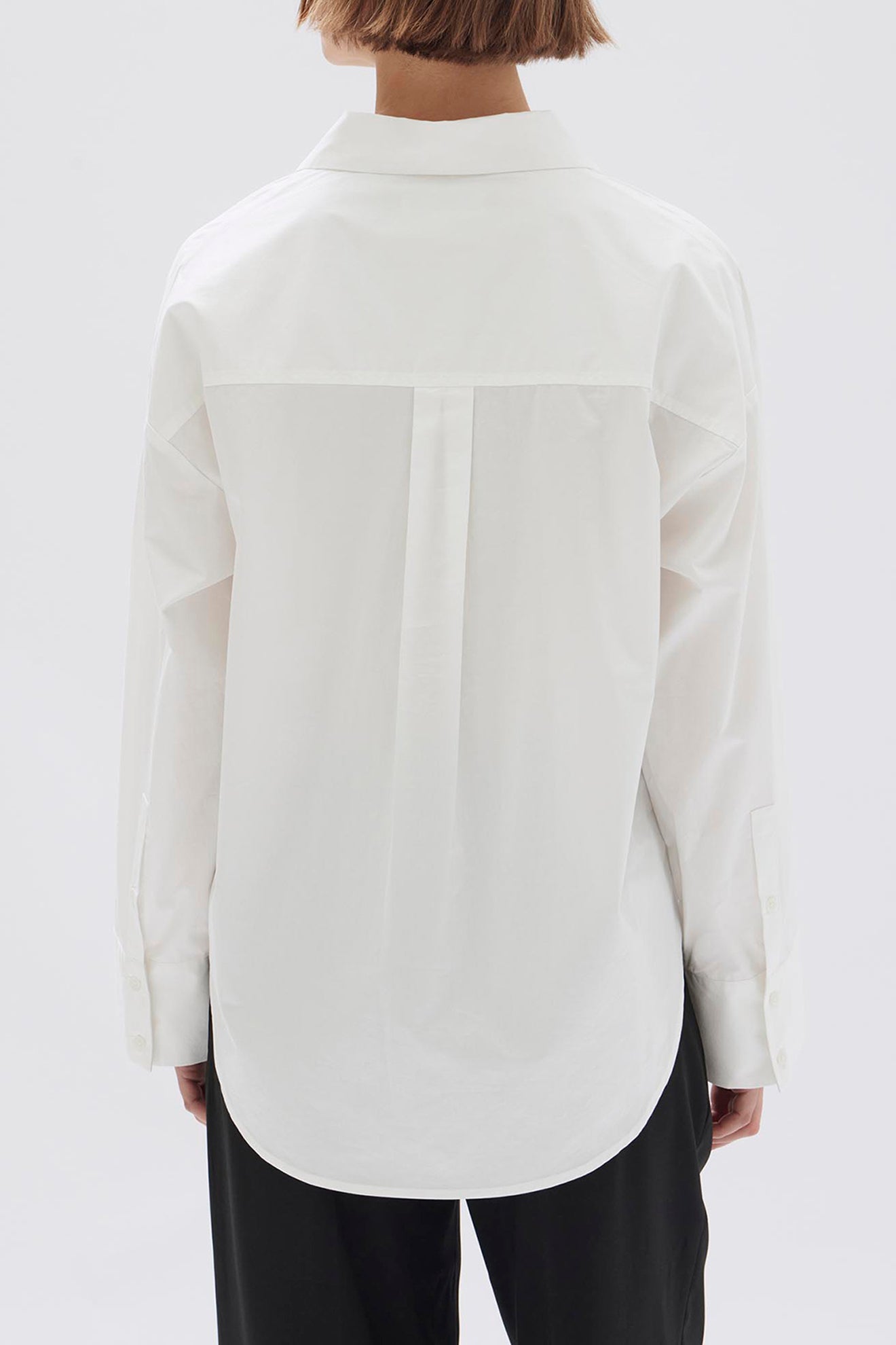 Assembly Label | Veronica Poplin Long Sleeve Shirt - White