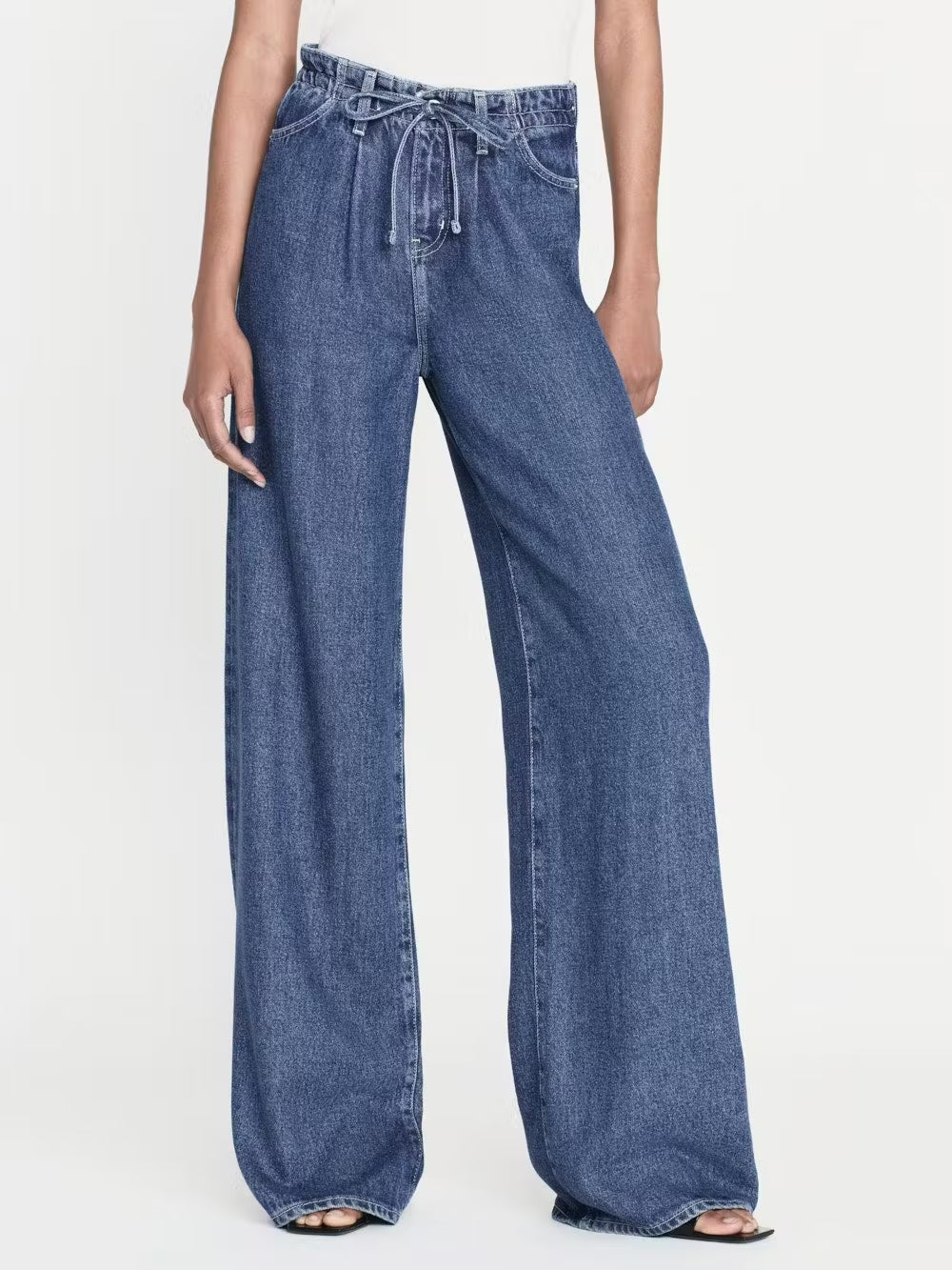 Frame Denim | Drawstring Wide Leg - Ghost