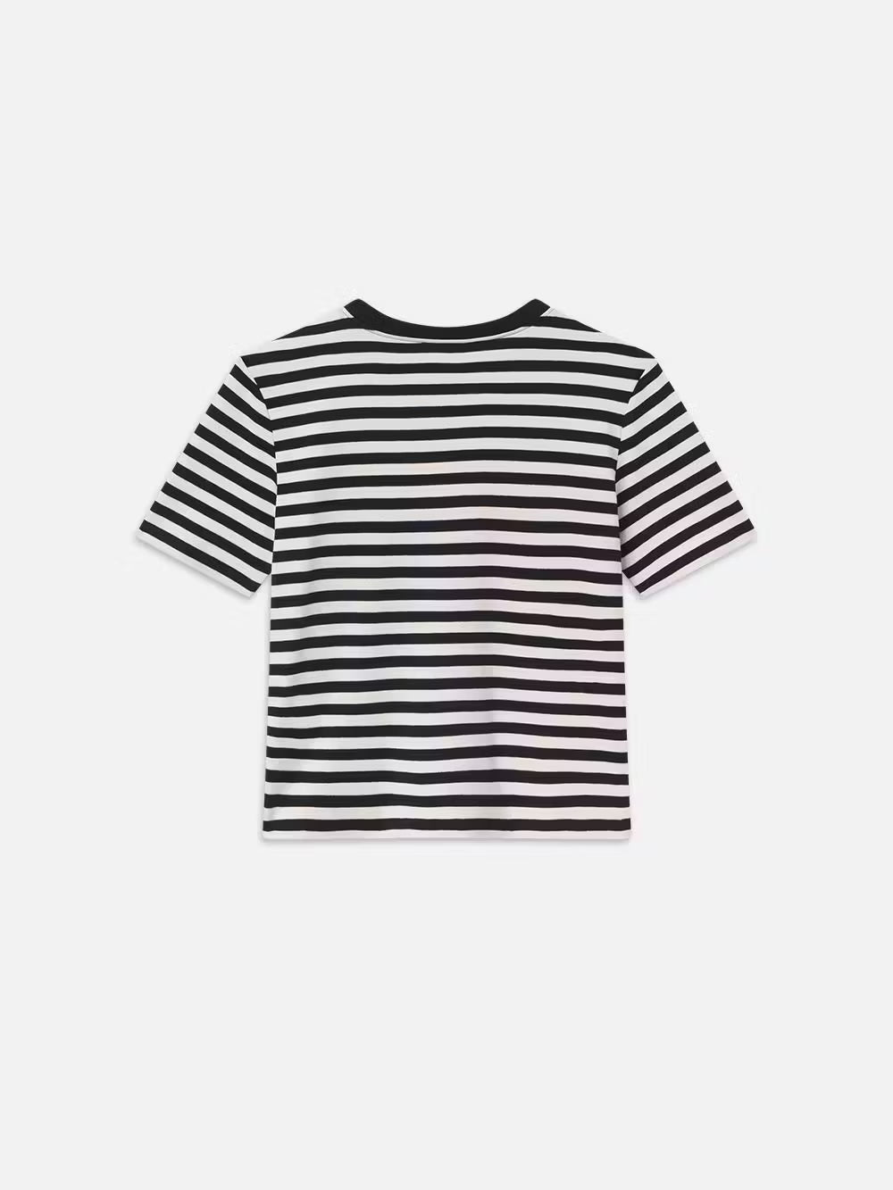 Frame Denim | Striped Pocket Tee - Black Multi