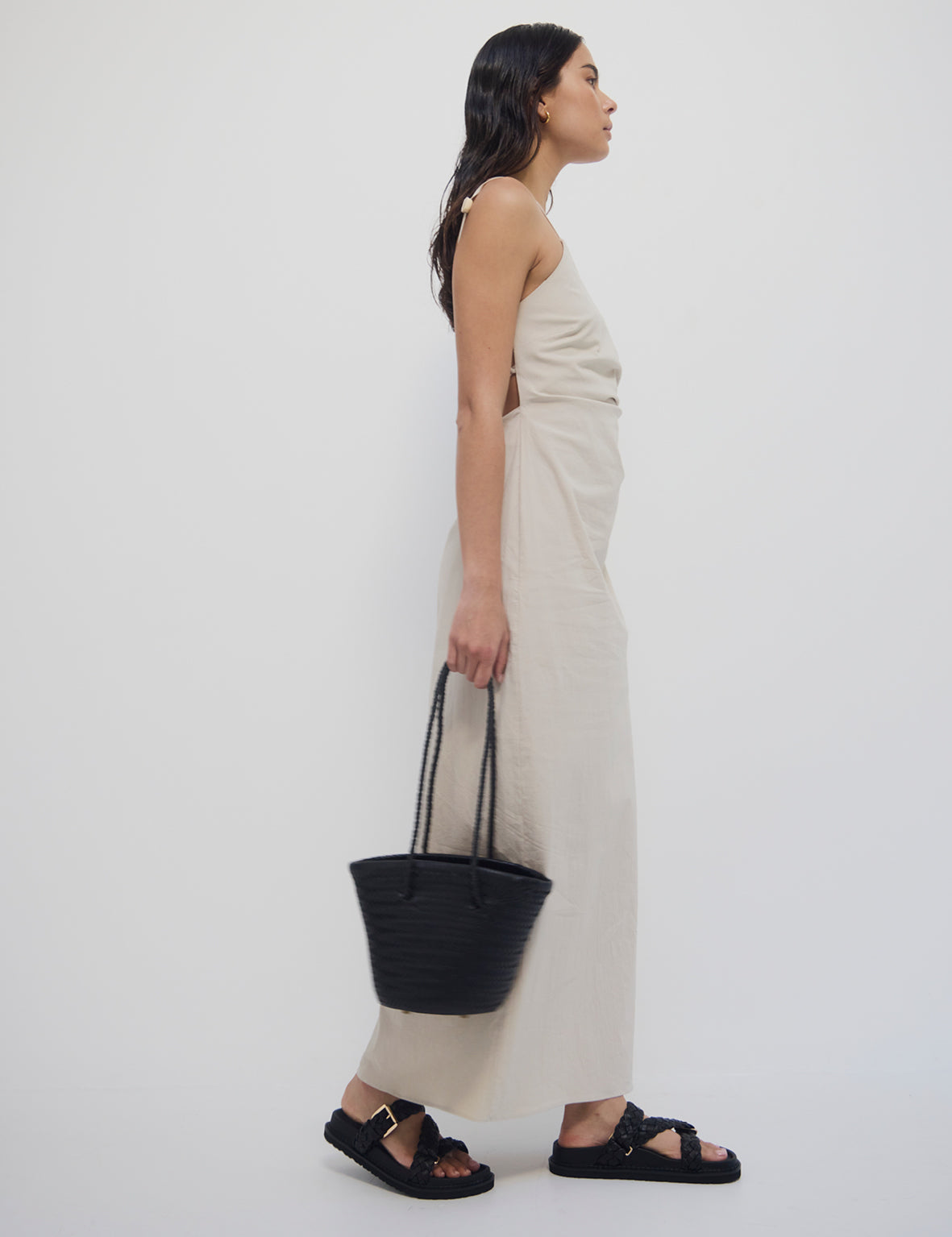 La Tribe | Woven Bucket Bag - Black