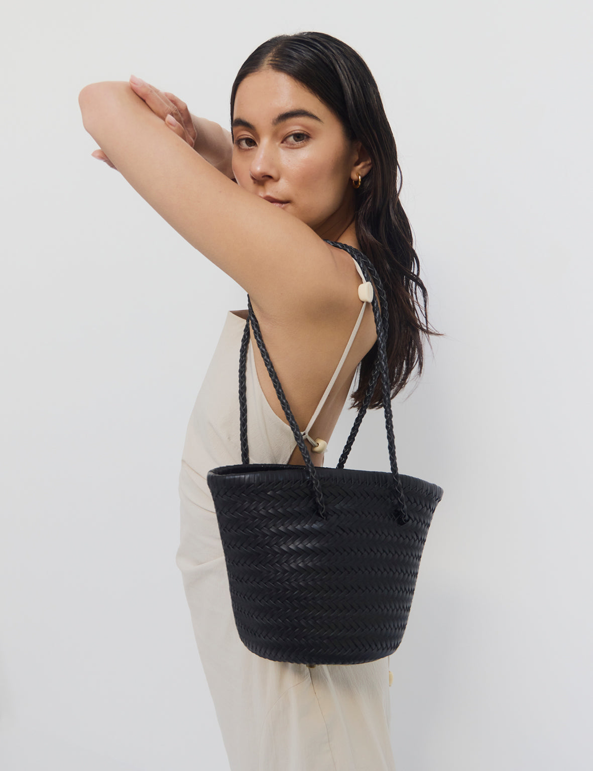 La Tribe | Woven Bucket Bag - Black