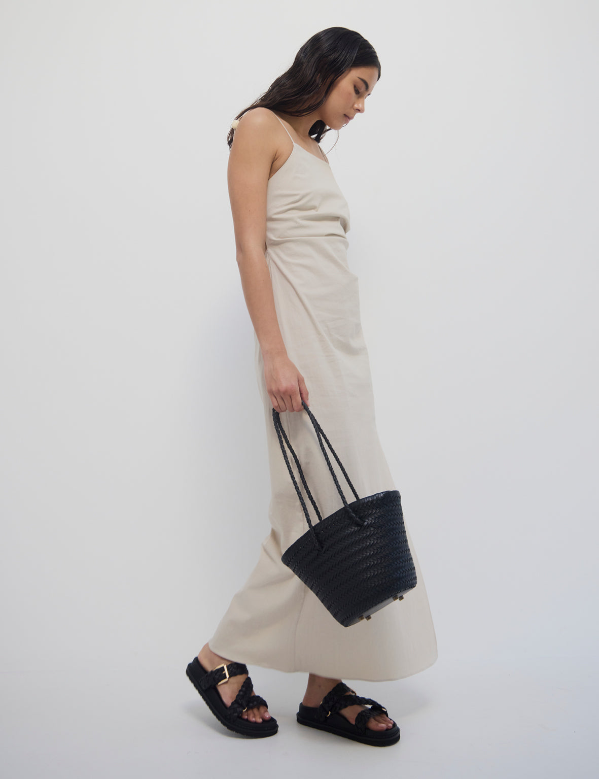 La Tribe | Woven Bucket Bag - Black