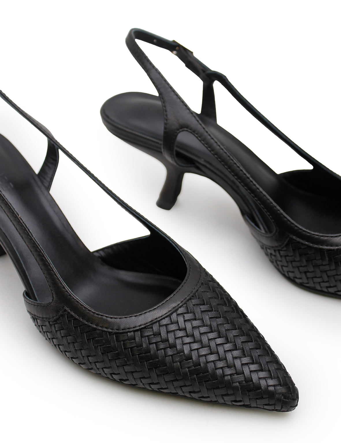 La Tribe | Woven Sling Back - Black