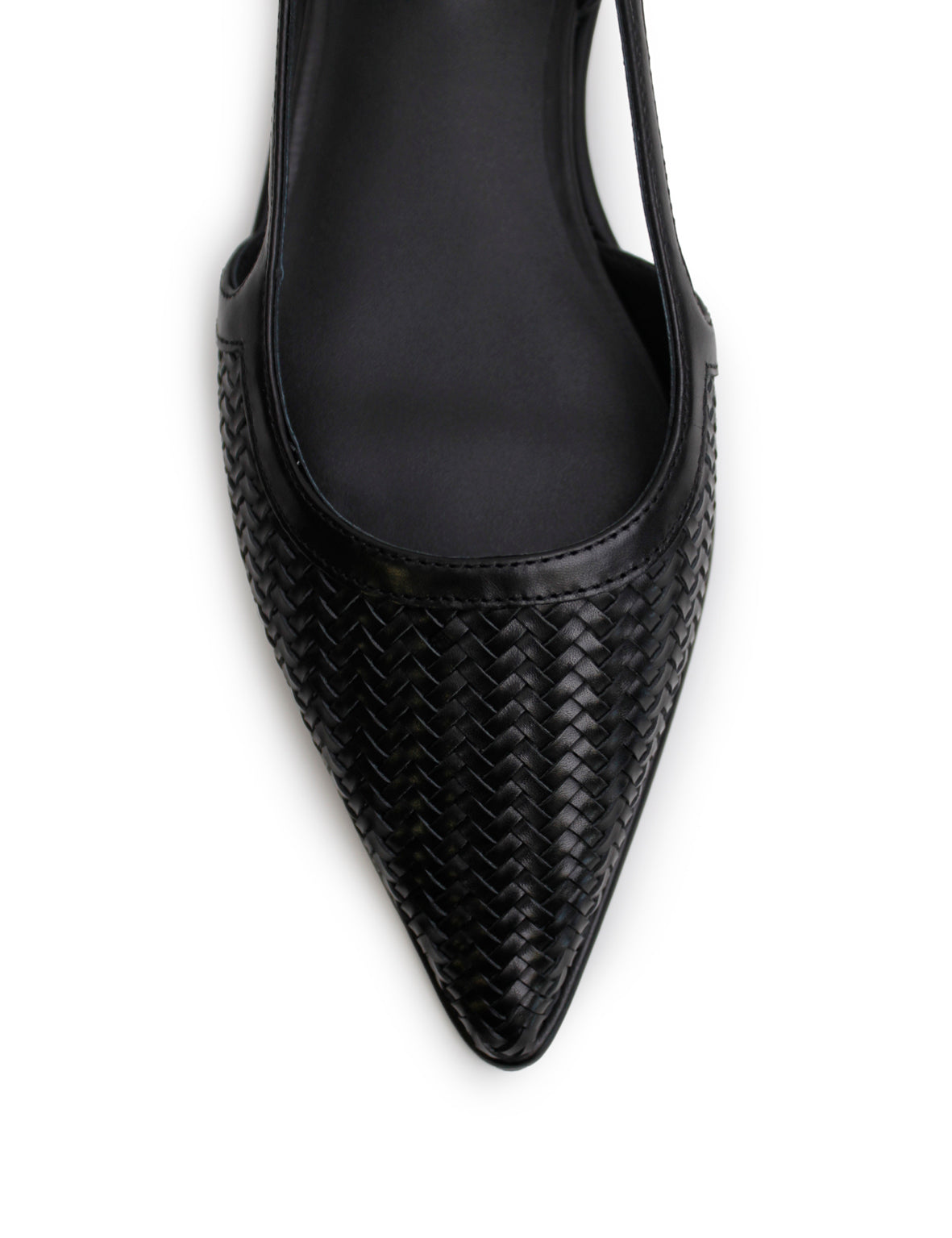 La Tribe | Woven Sling Back Flat - Black