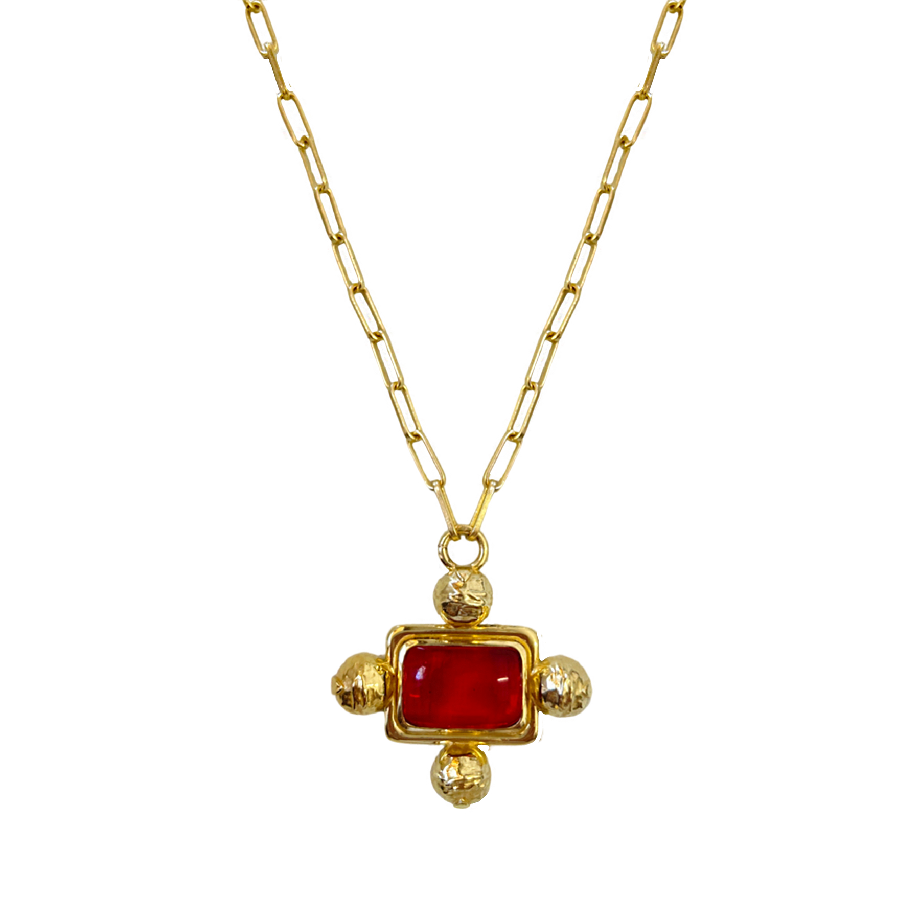 Mountain & Moon | Yasmeen Necklace - Gold & Red