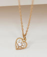 Zoe & Morgan | Kind Heart Necklace - Gold/White Zircon