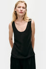 Silk Laundry | Scoop Neck Tank -Black