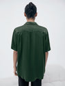 Silk Laundry | Short Sleeve Boyfriend Shirt - Cedar