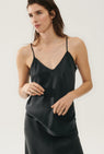 Silk Laundry | Bias Cut Cami - Black