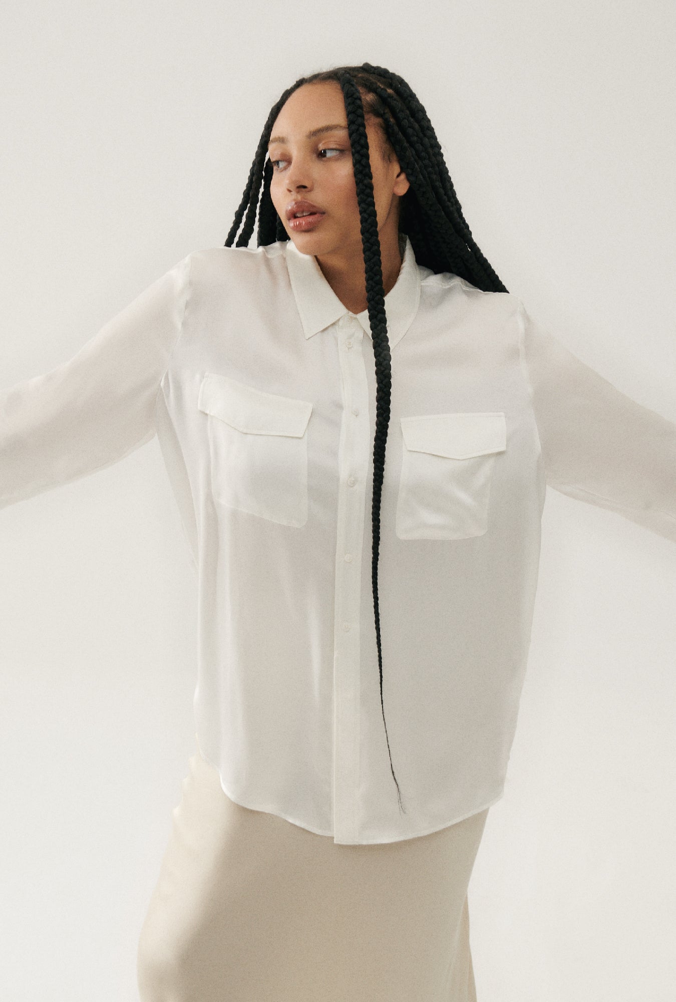 Silk Laundry | Boyfriend Shirt - White