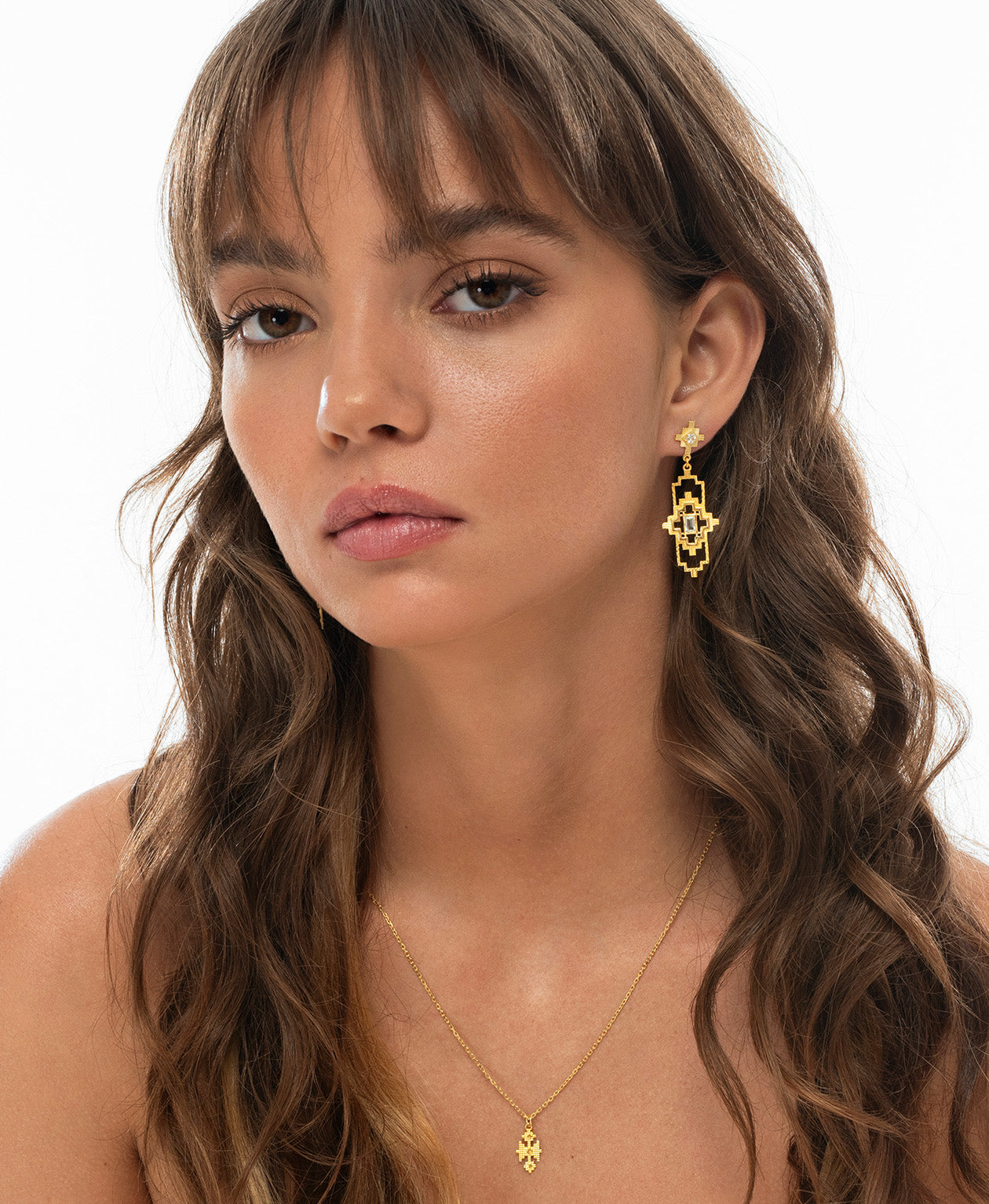 Zoe & Morgan | Munay Earrings - Gold/Aqua/White Zircon