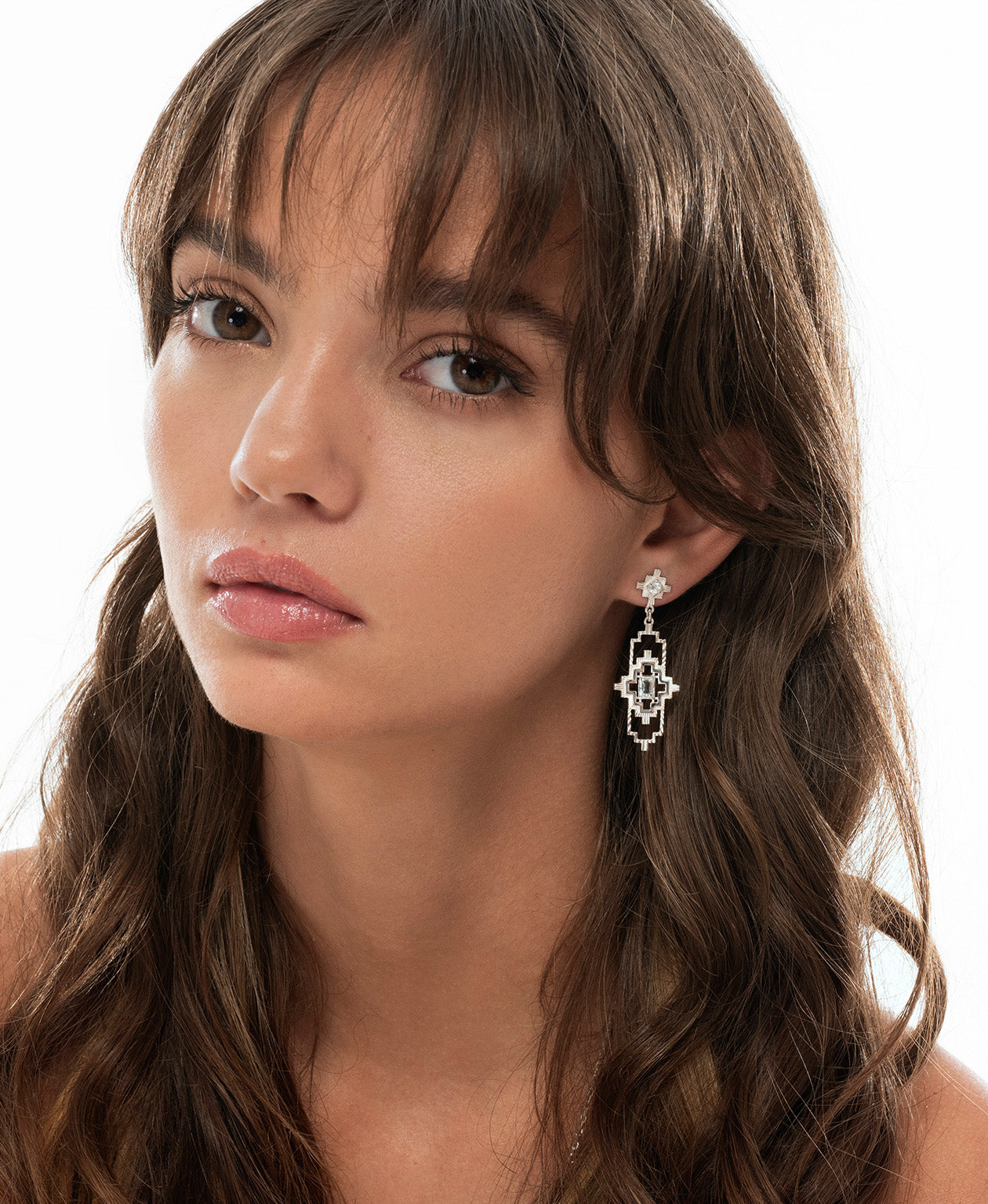 Zoe & Morgan | Munay Earrings - Silver/Aqua/White Zircon