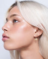 Zoe & Morgan | Petal Earrings - Gold With Rose Quartz
