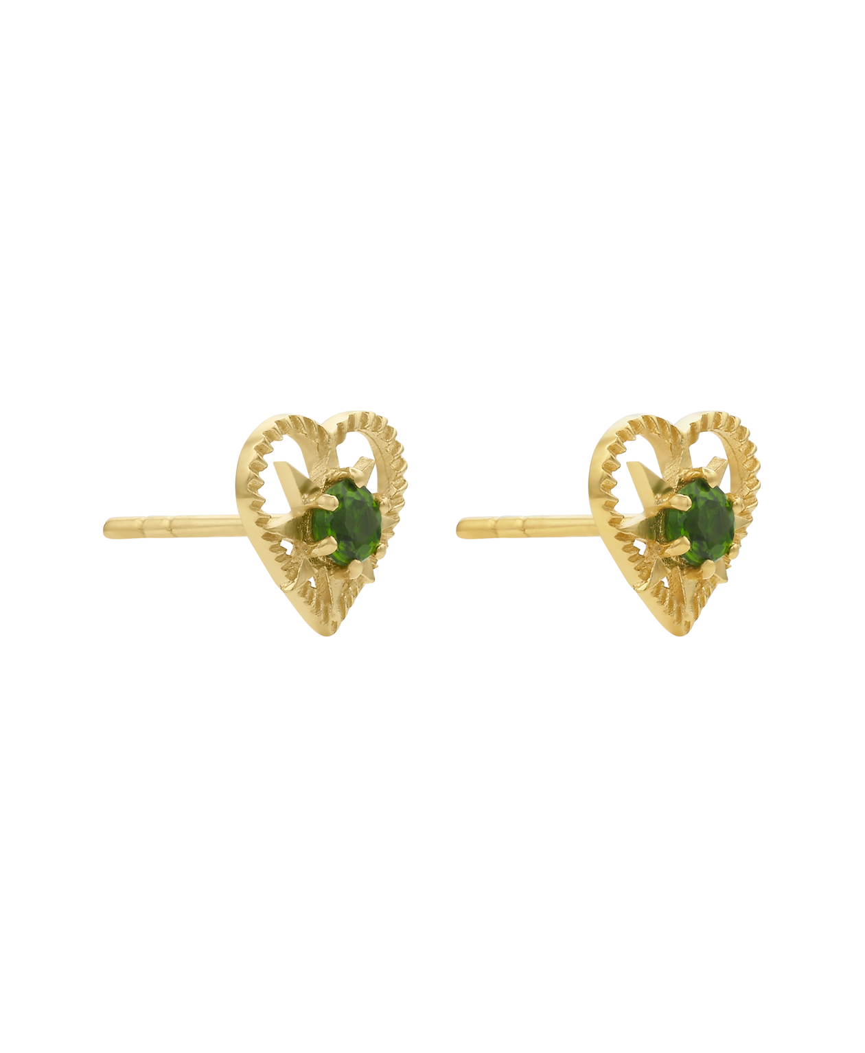 Zoe & Morgan | Kind Heart Earrings - Gold/Chrome Diopside