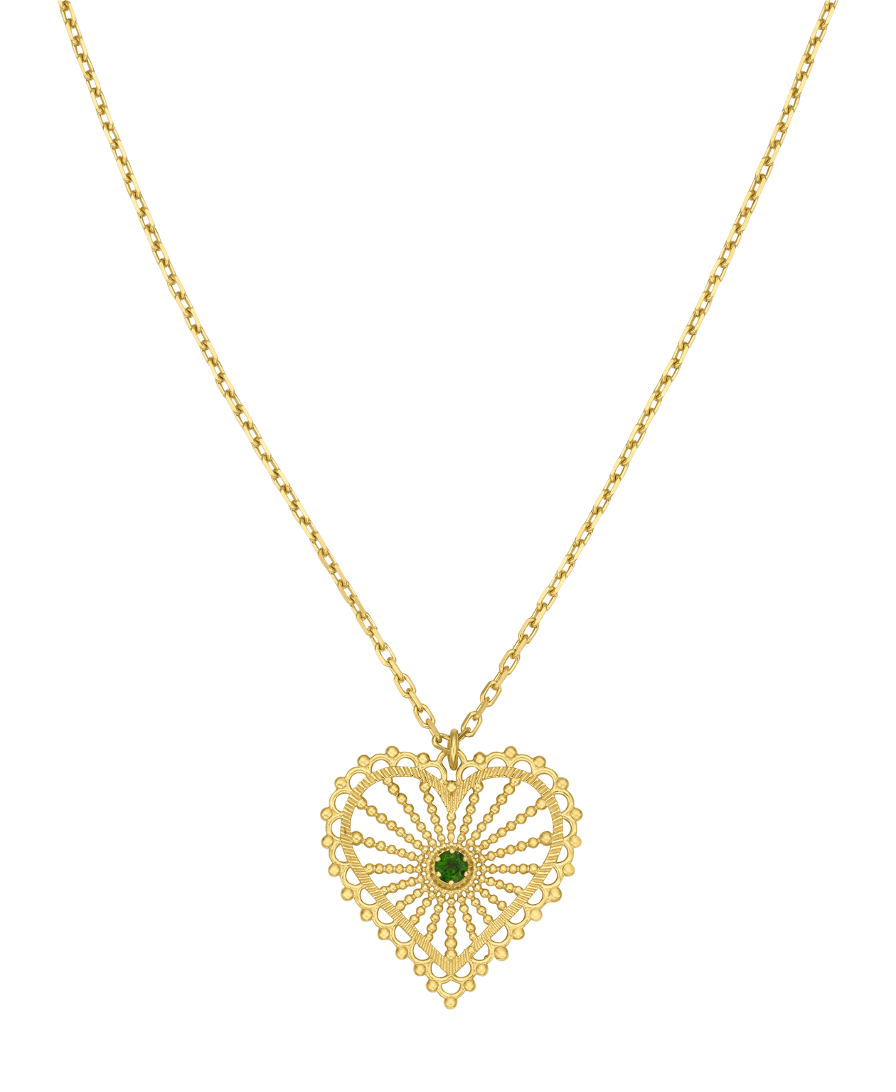 Zoe & Morgan | Amor Necklace - Gold/Chrome Diopside