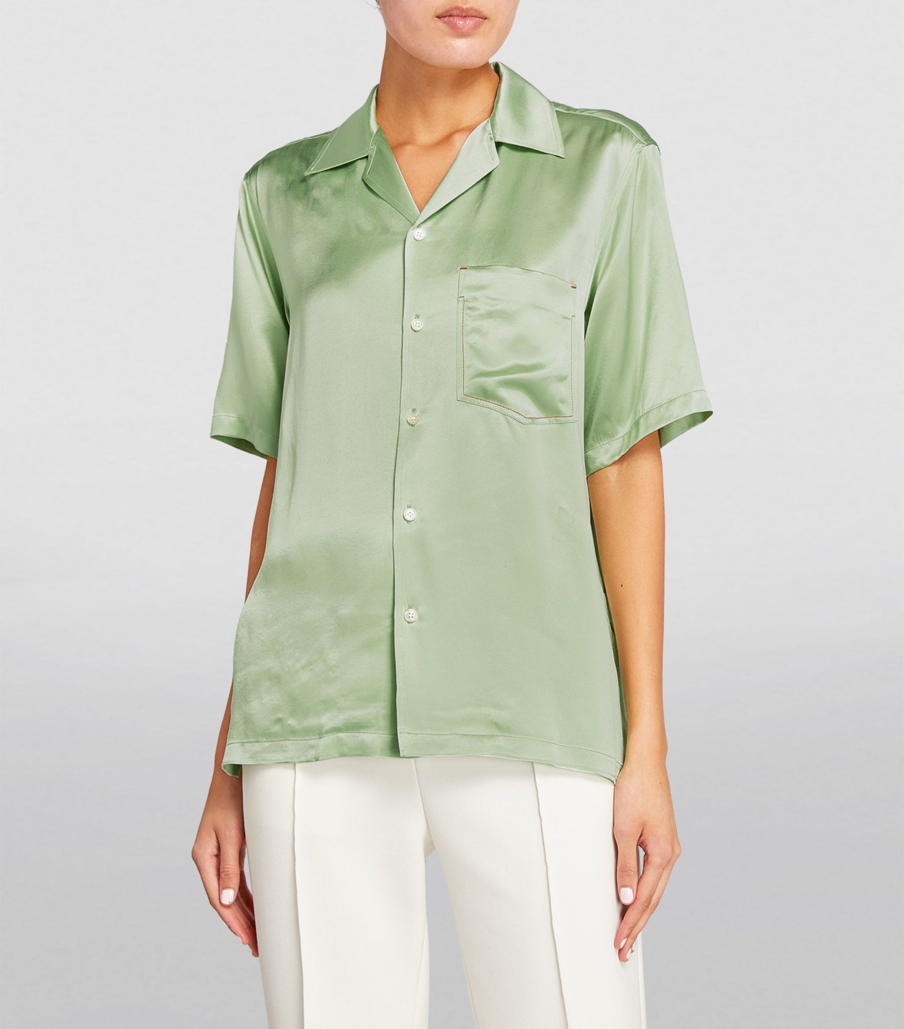 Victoria Beckham | Short Sleeve Pyjama Shirt - Jade