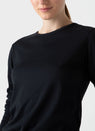 Sunspel | Longsleeve Crew Neck T.Shirt - Black