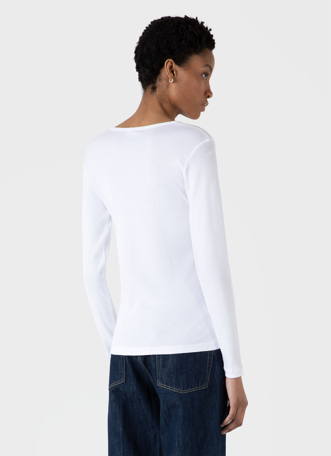 Sunspel | Rib Henley - White