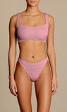 Hunza G | Xandra Bikini - Metallic Dusty Pink