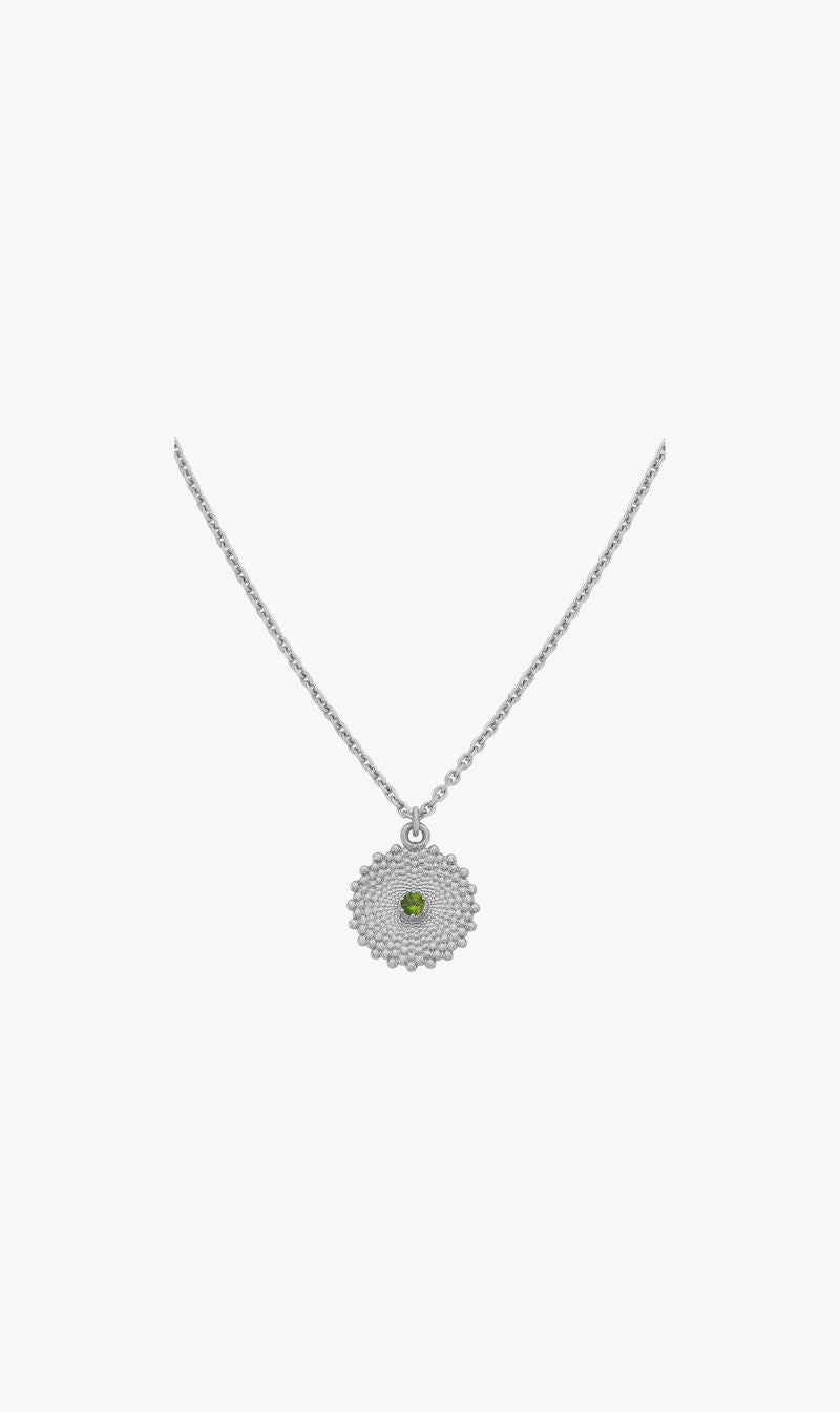 Zoe & Morgan | Helios Necklace - Sterling Silver With Chrome Diopside
