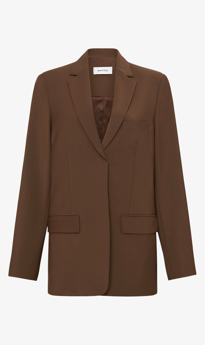 Matteau | Relaxed Tailored Blazer - Coffee