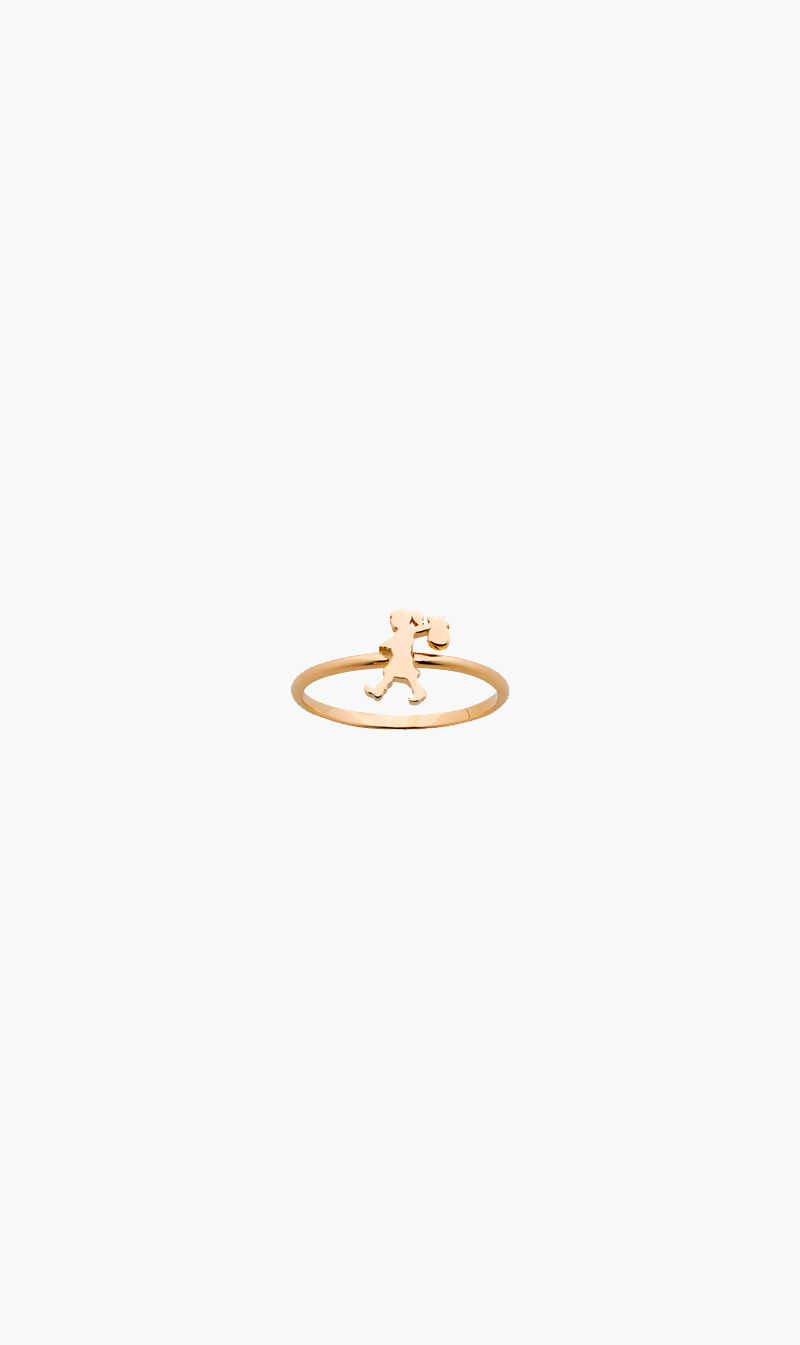 Karen Walker Jewellery | Mini Runaway Girl Ring - 9Ct Gold