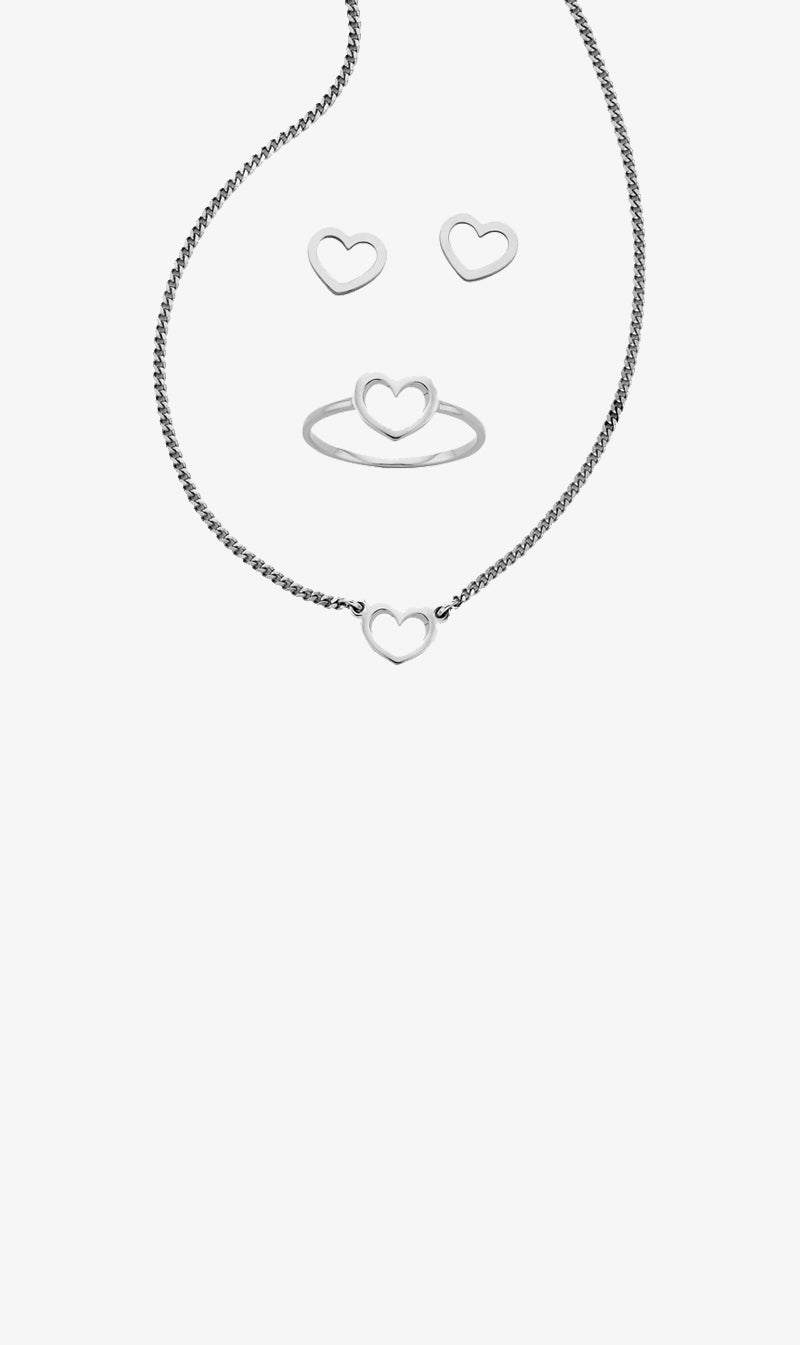 Karen Walker Jewellery | Mini Heart Gift Set - Silver