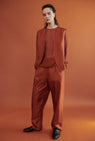 Silk Laundry | Twill Slouch Pants - Umber
