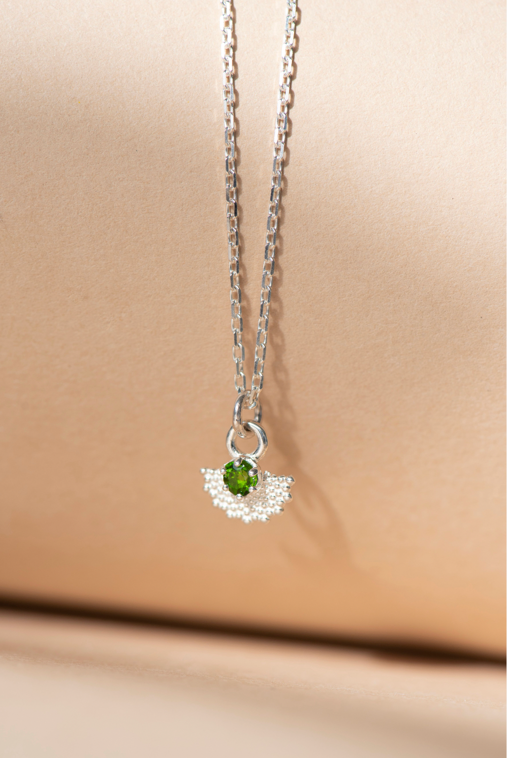 Zoe & Morgan | Eos Necklace - Sterling Silver With Chrome Diopside