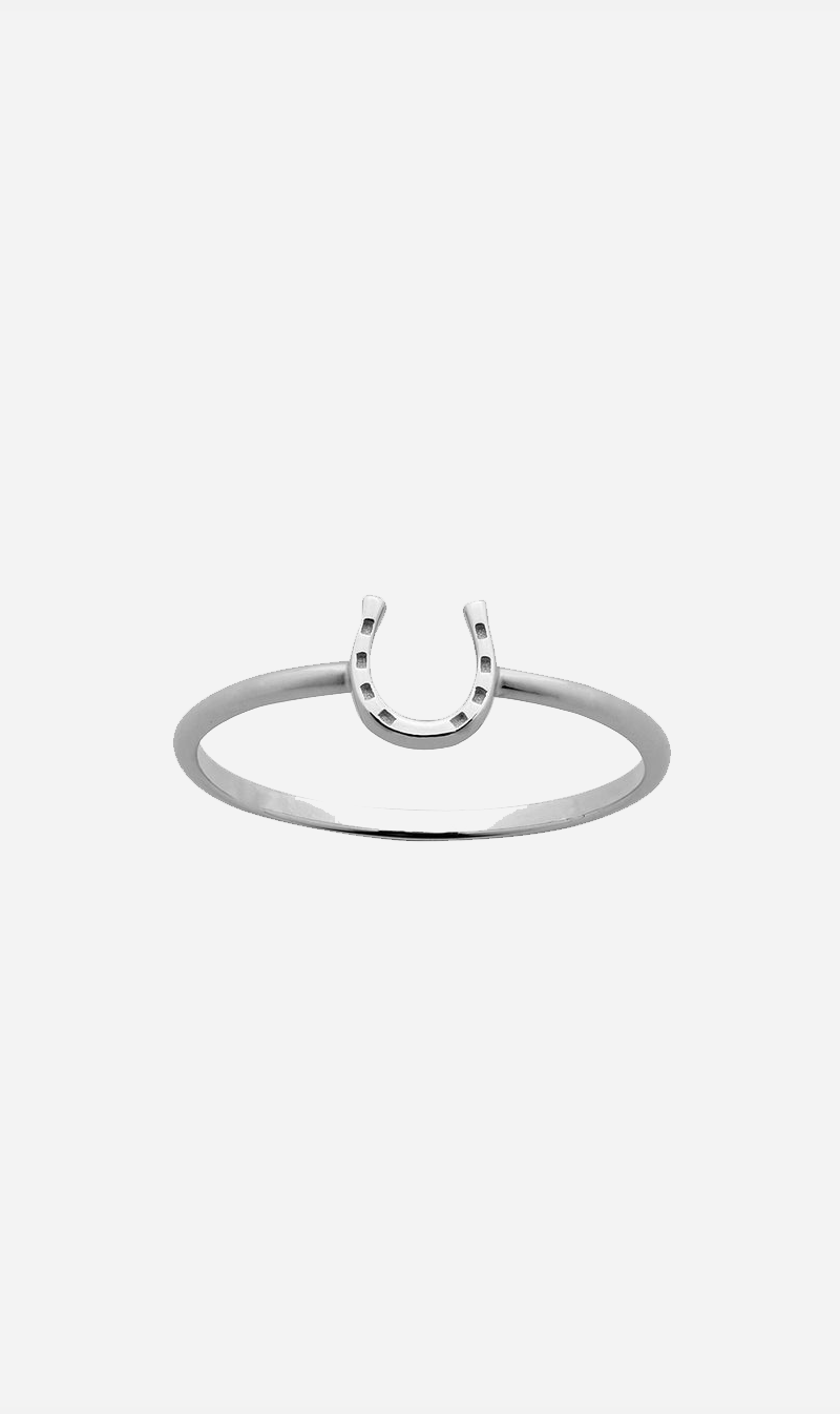 Karen Walker | Mini Horseshoe Ring - Silver