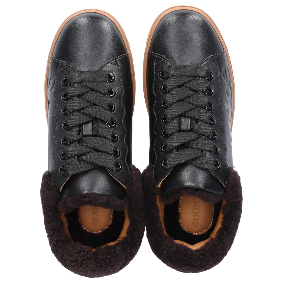 See by Chloé | Essie Sneaker - Shearling Nero
