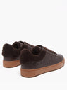 See by Chloé | Essie Shearling Trimmed Leather Sneakers - Moro